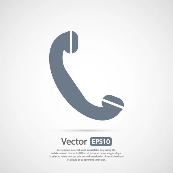 Teléfono, icono plano — Vector de stock