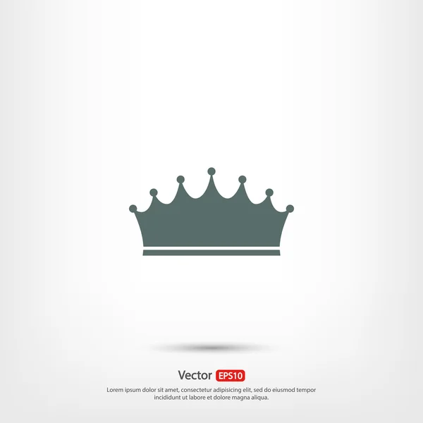 Crown  icon, Flat design style — Stock Vector