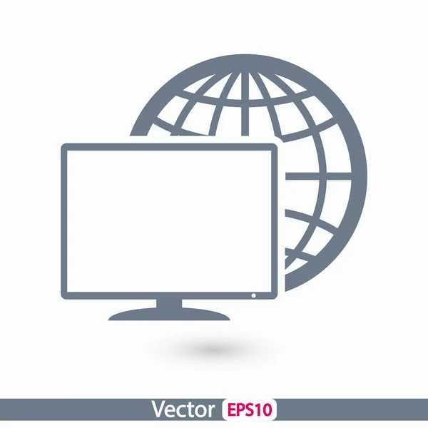 Diseño del icono del monitor — Archivo Imágenes Vectoriales