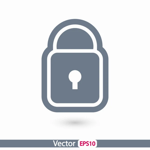 Icono de bloqueo, estilo de diseño plano — Vector de stock