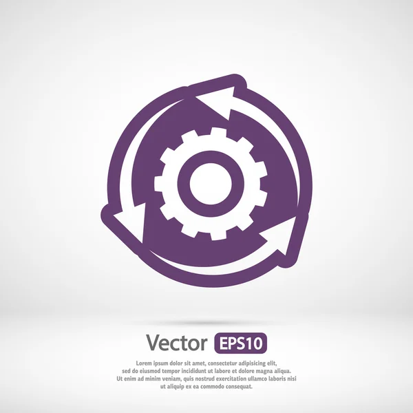 Sebességváltó ikon. Lapos design stílus — Stock Vector