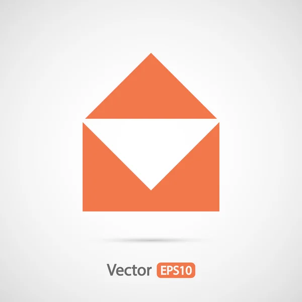 Ícone de correio, design plano — Vetor de Stock