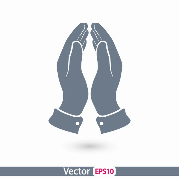 Modlila se ruce ikonu — Stockový vektor
