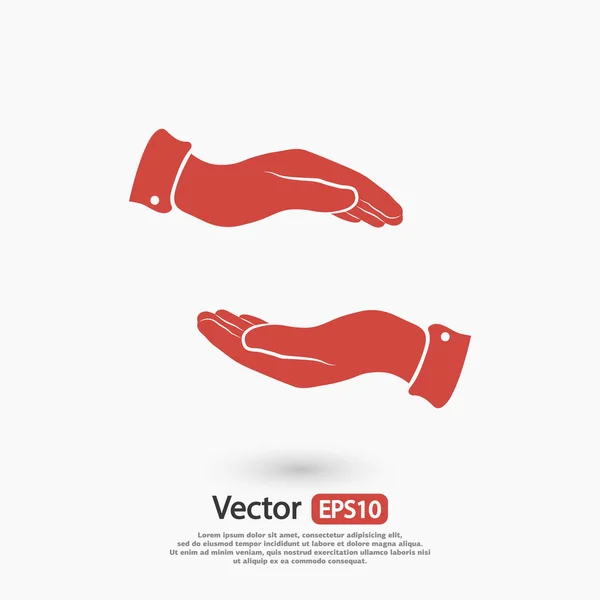 Design icona mani — Vettoriale Stock