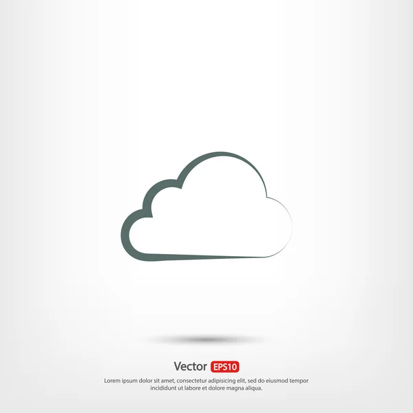 Cloud icon,  Flat design — Stock Vector