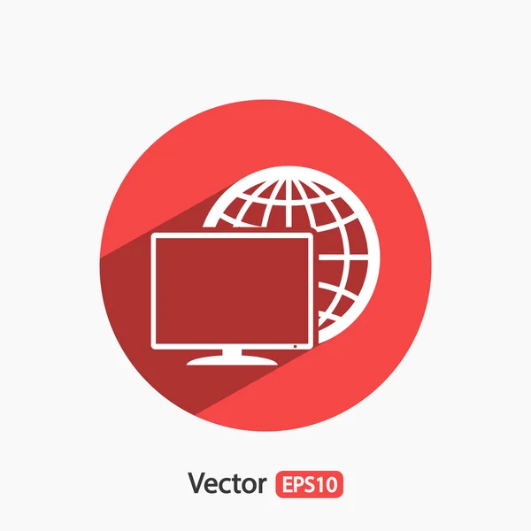Diseño del icono del monitor — Archivo Imágenes Vectoriales