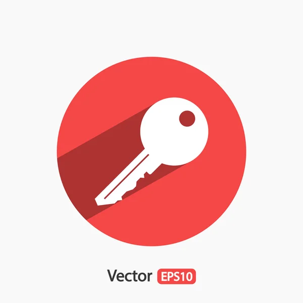 Icono clave, diseño plano — Vector de stock