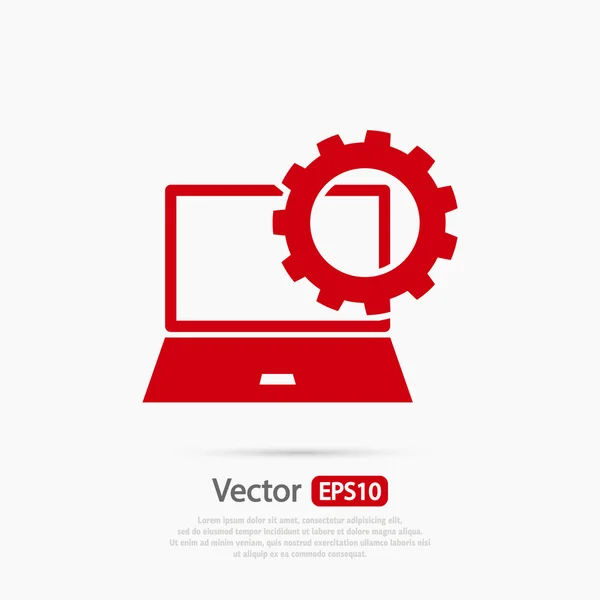 Laptop pictogram ontwerp — Stockvector