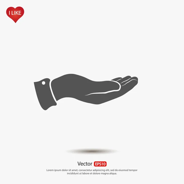 Hand pictogram ontwerp — Stockvector