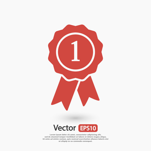 Badge with ribbons icon