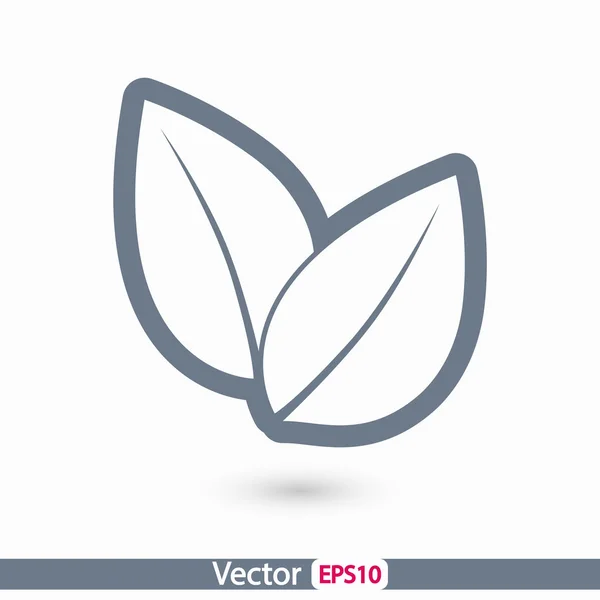 Icono hojas de árbol — Vector de stock