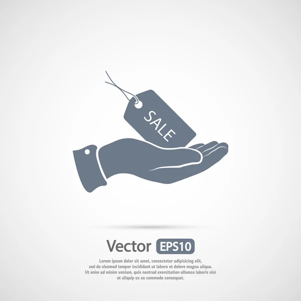 Verkoop label pictogram design — Stockvector