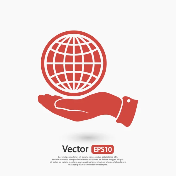 Globo Icono de diseño — Vector de stock