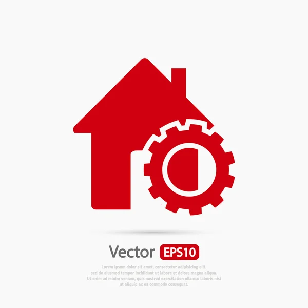 Casa icono de diseño — Vector de stock