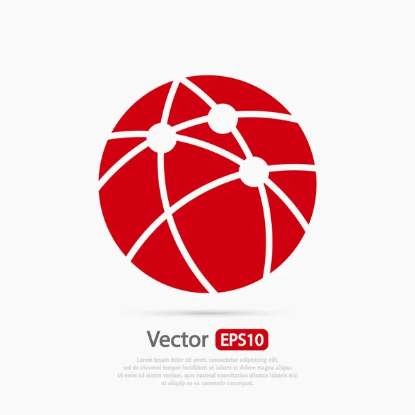 Icono de tecnología global o red social — Vector de stock