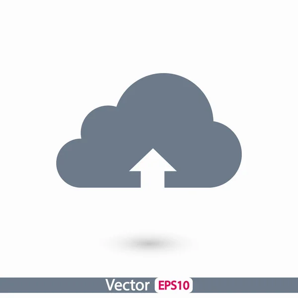 Bilgi işlem bulut upload simgesini — Stok Vektör