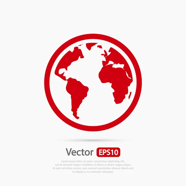 Planeta icono de diseño — Vector de stock