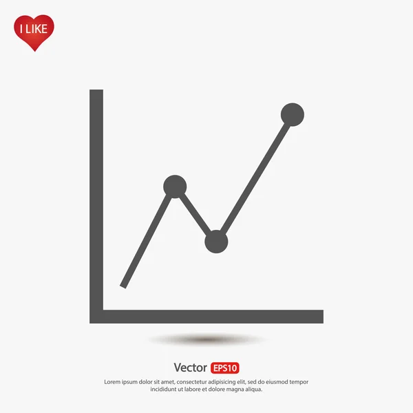 Infografica, icona del grafico — Vettoriale Stock