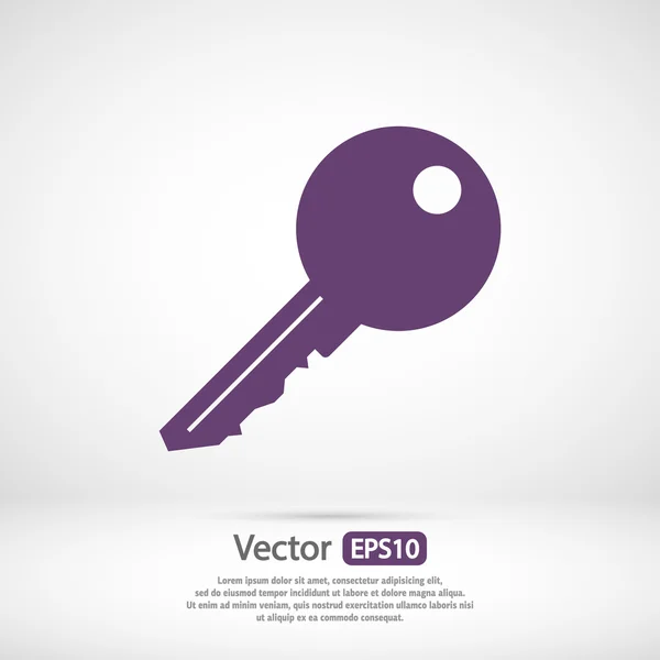 Ikona klíče, plochý design styl — Stockový vektor