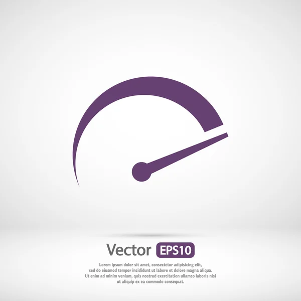 Ilustración del icono del tacómetro — Vector de stock