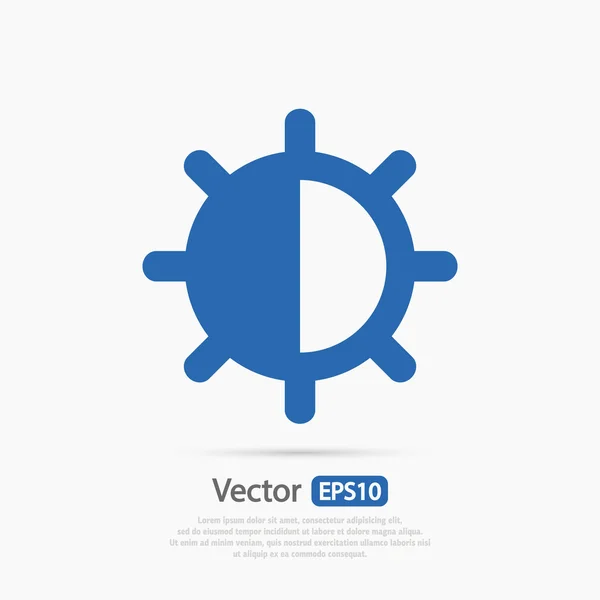 Icono de brillo y contraste — Vector de stock