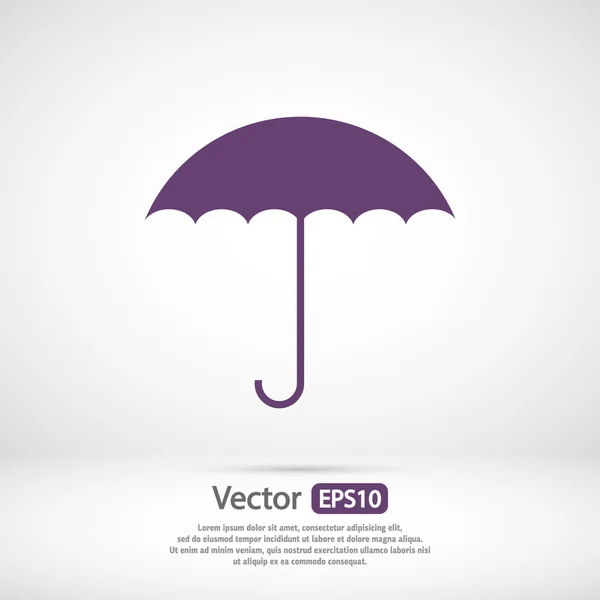 Umbrella  icon,  Flat design style — Stock Vector