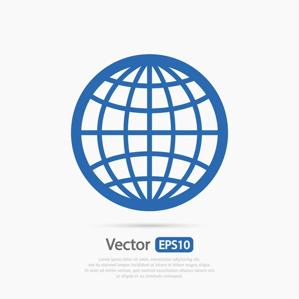 Globo Icono de diseño — Vector de stock