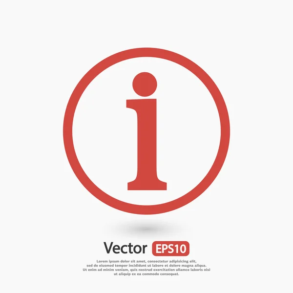 Signo de información icono — Vector de stock