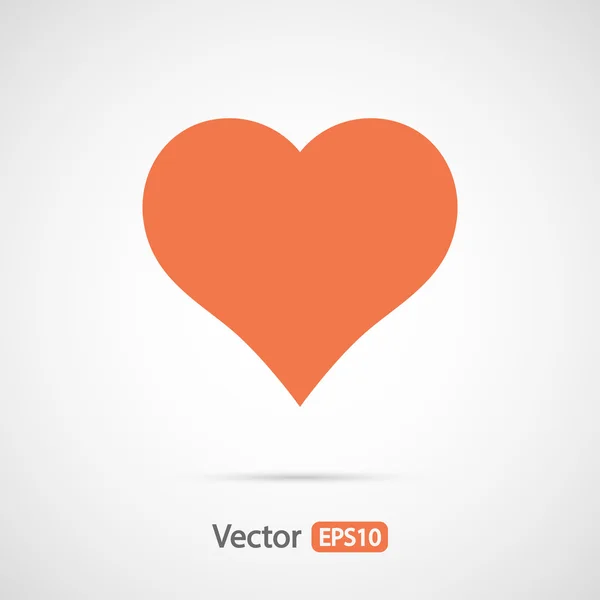 Kalp simgesi, düz tasarım