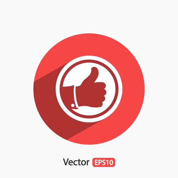 Icono LIKE, estilo de diseño plano — Vector de stock