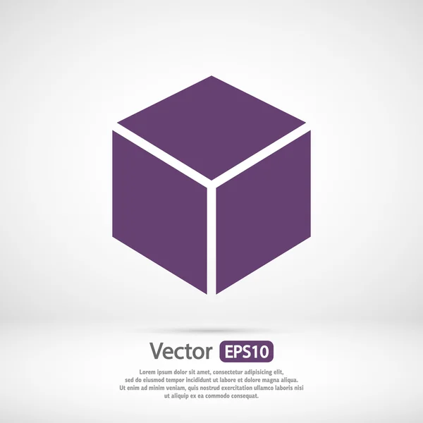 3d cubo logo icona di design — Vettoriale Stock