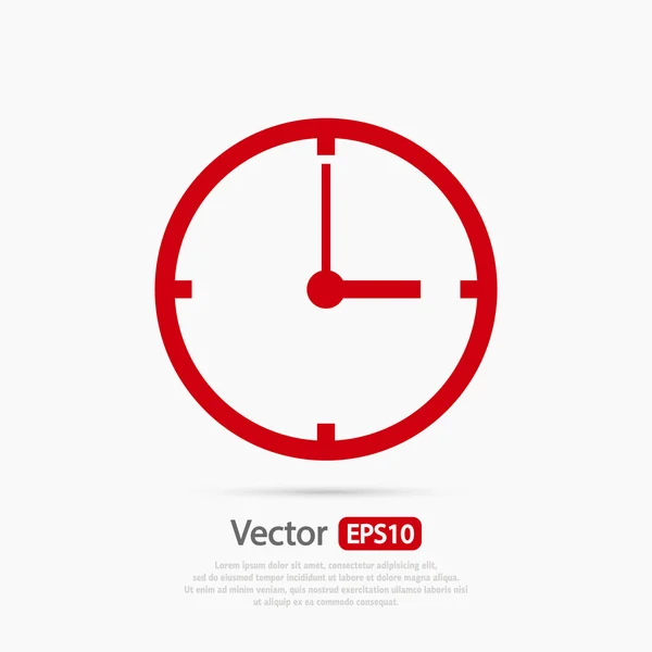 Reloj icono de diseño — Vector de stock