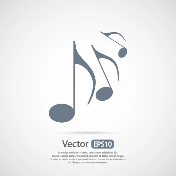 Ícone de música design — Vetor de Stock