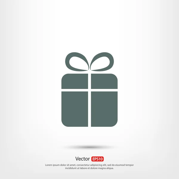 Icono de caja de regalo — Vector de stock