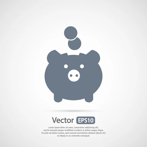 Moneybox icono de diseño — Vector de stock