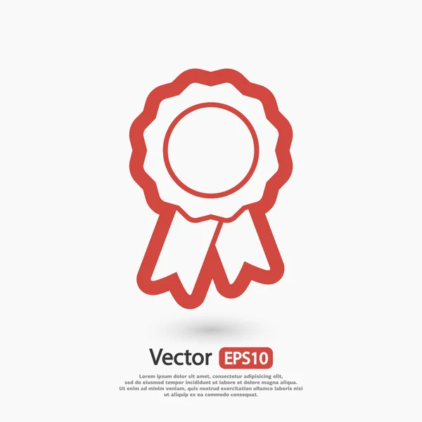 Badge dengan ikon pita - Stok Vektor