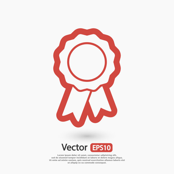 Badge with ribbons icon