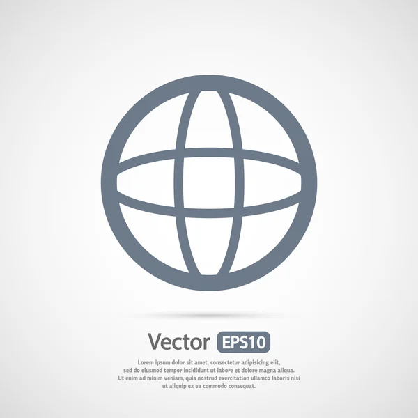 Globo Icono de diseño — Vector de stock