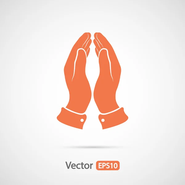 Modlitwa ręce ikona — Wektor stockowy