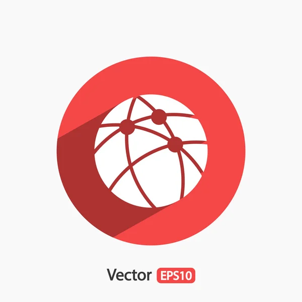 Global technology or social network  icon — Stockový vektor