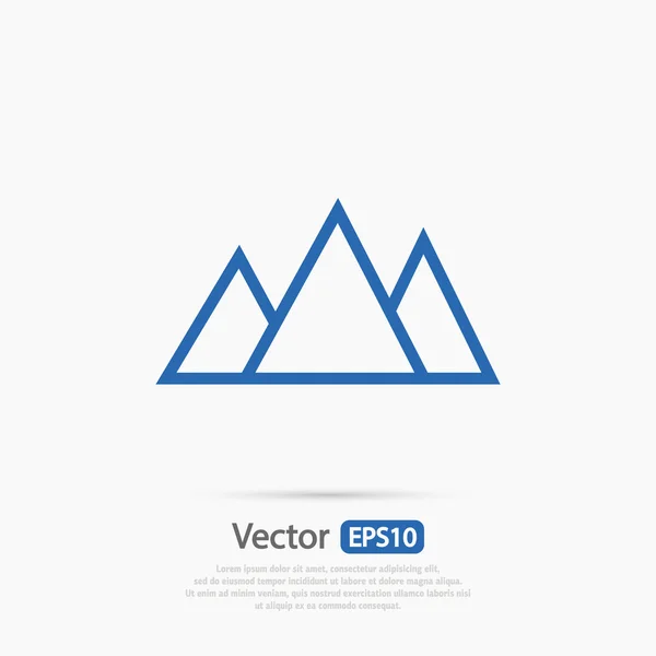 Montañas icono de diseño — Vector de stock