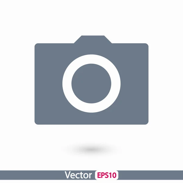 Platte pictogram van de camera — Stockvector