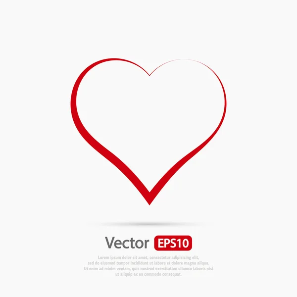 Hearts icon, flat design — Stock Vector