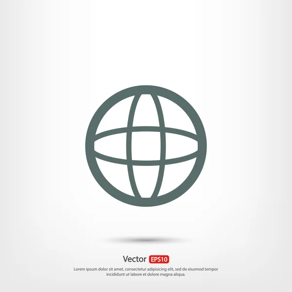 Globe ikon design — Stock vektor