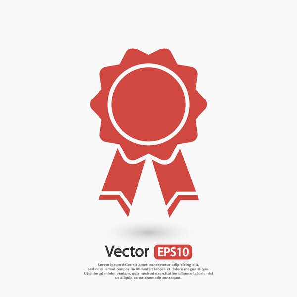 Badge with ribbons icon