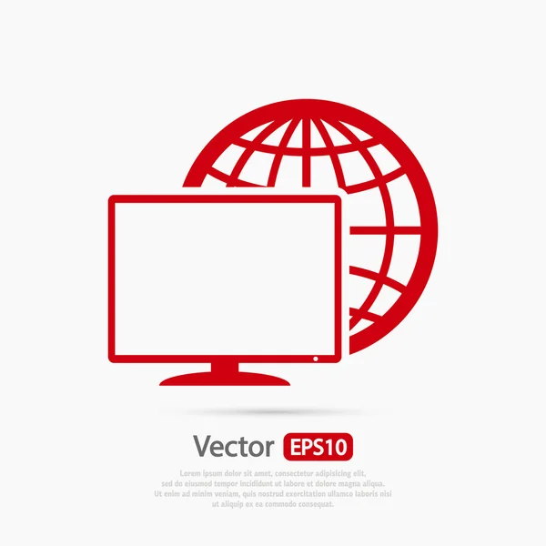 Monitor pictogram ontwerp — Stockvector