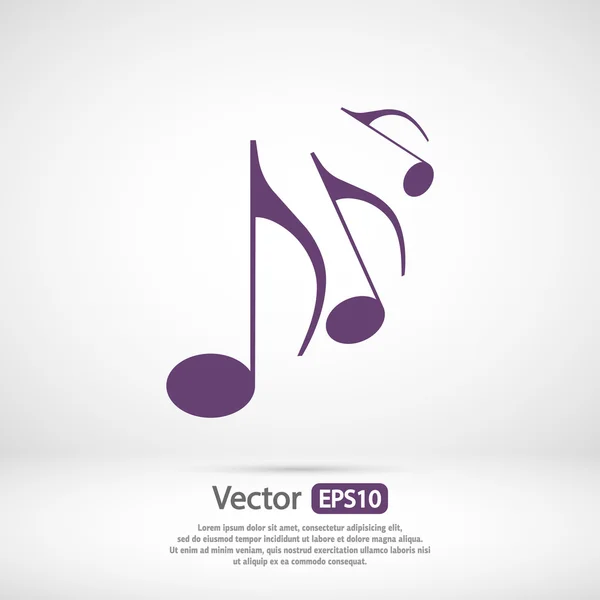 Diseño de icono de música — Vector de stock