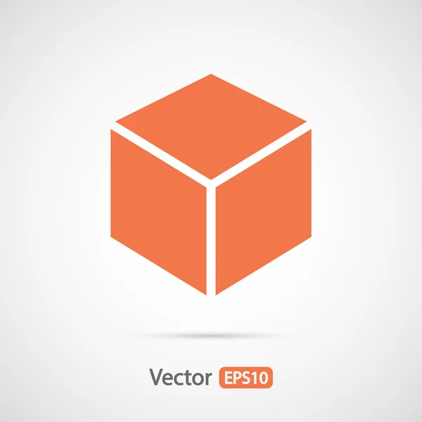 Icono de diseño del logotipo del cubo 3d — Vector de stock