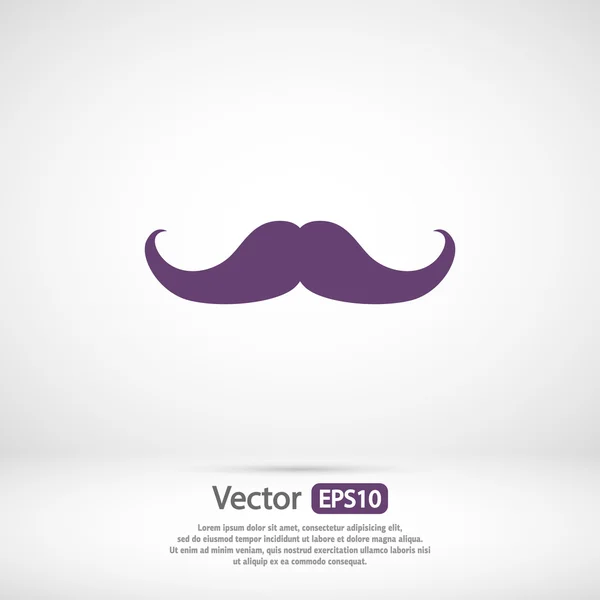 Bajusz lapos ikon — Stock Vector
