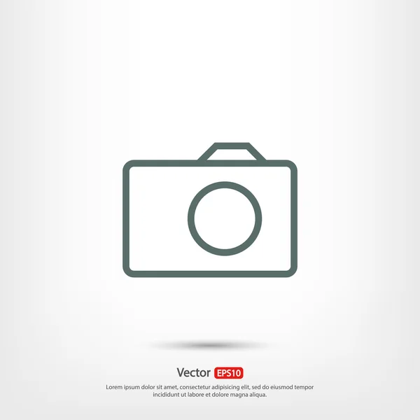 Platte pictogram van de camera — Stockvector